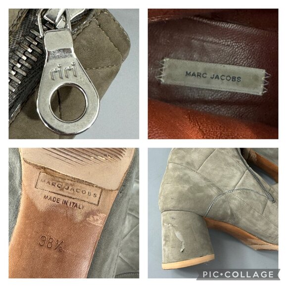 Marc Jacobs Suede Ankle Moto Boots, Size 38.5 - Picture 11 of 14